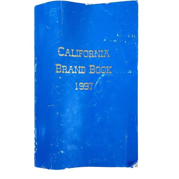 California 1997 Livestock Brand Book Cattle Farm Rancher Paperback Reference - Picture 1 of 11
